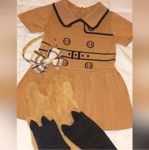 Tan knit Dress For Girls